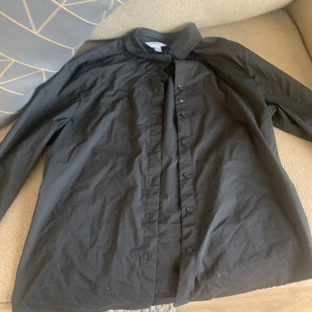 Black collared shirt